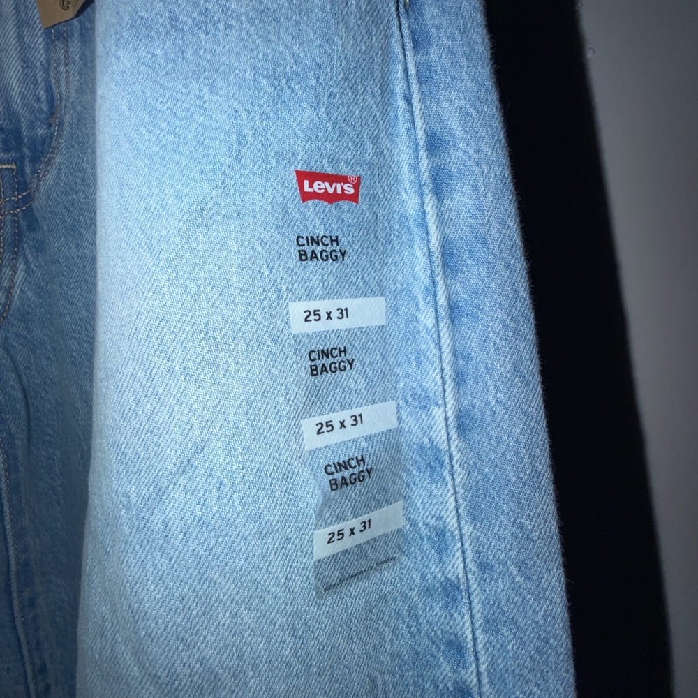 Women Levi's Cinch Baggy Light Blue Jeans - Picture 4 of 8